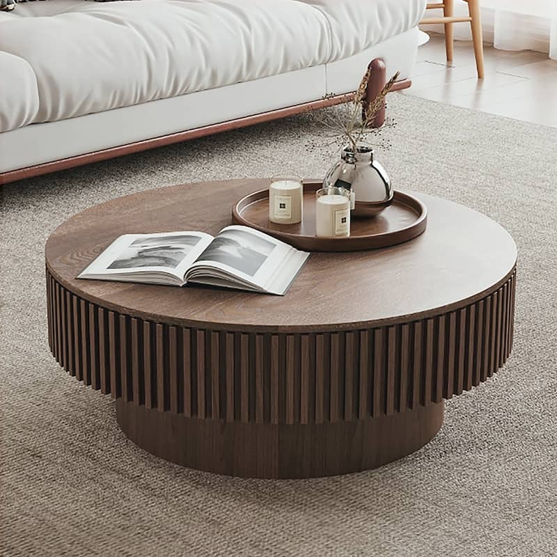 Round Coffee Table with Storage