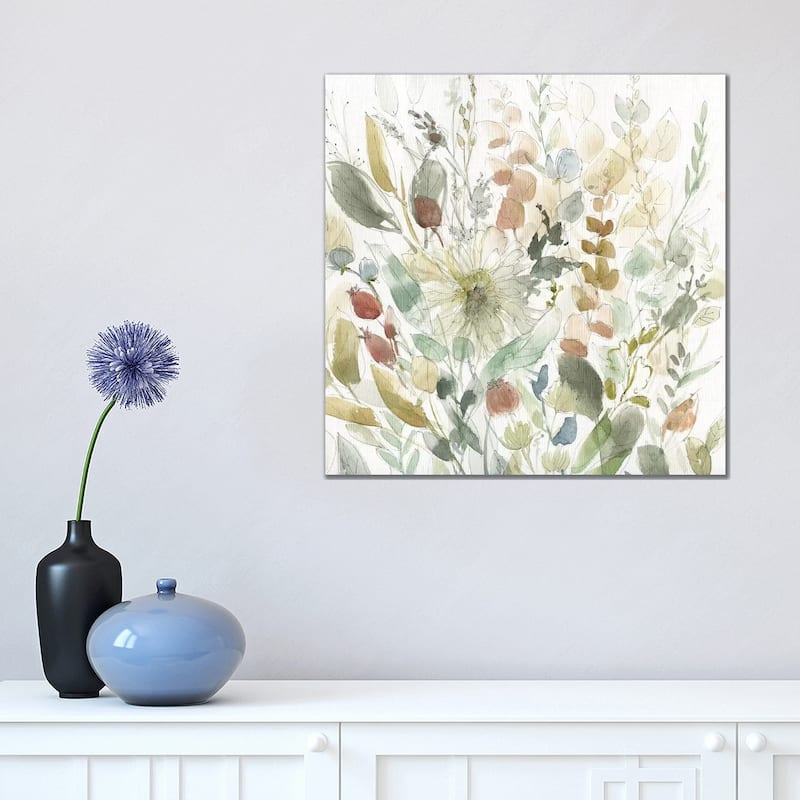 iCanvas "Linen Wildflower Garden" by Carol Robinson Canvas Print - 18x18x1.5