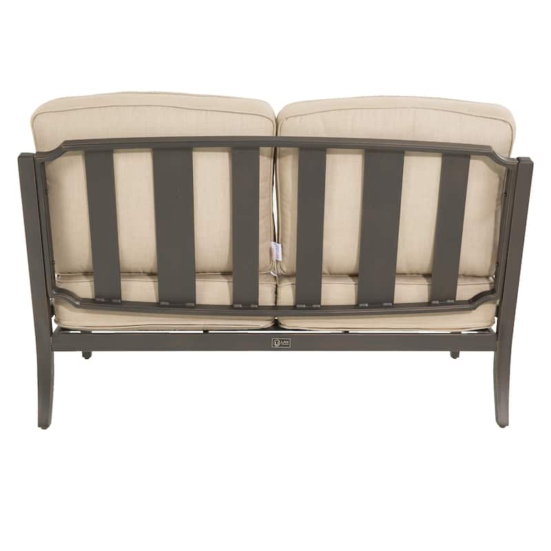 Patio Aluminum Lounge Sofa With Sunbrella Cushions