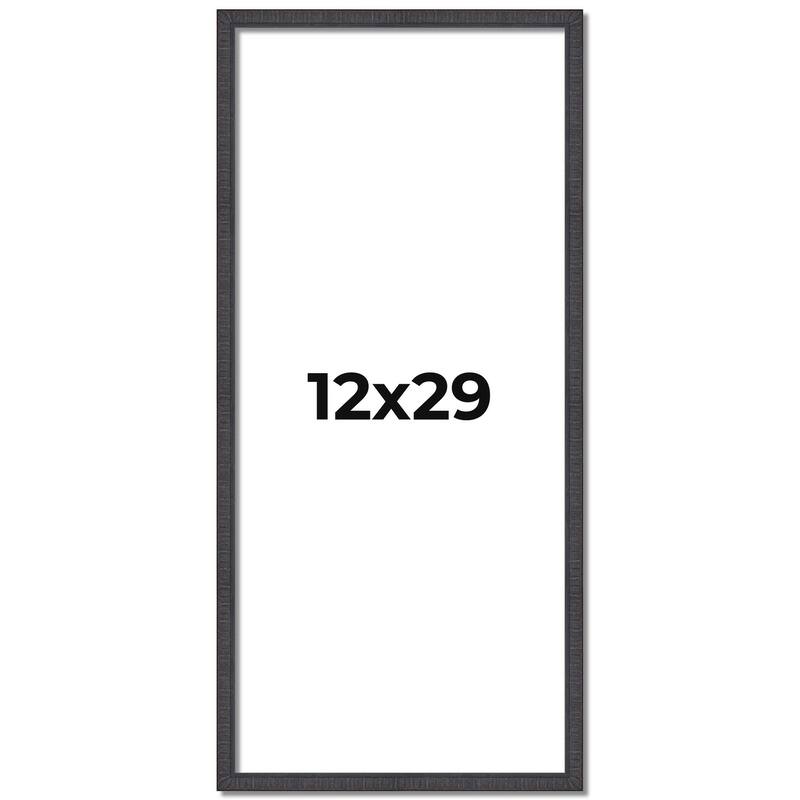 12x29 Frame Brown Solid Wood Picture Frame - Complete Modern Photo