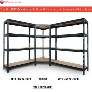 Ar Shelving Matte Dark Grey Shelving Garage Storage Racks Combinable - Bed Bath & Beyond - 37215652