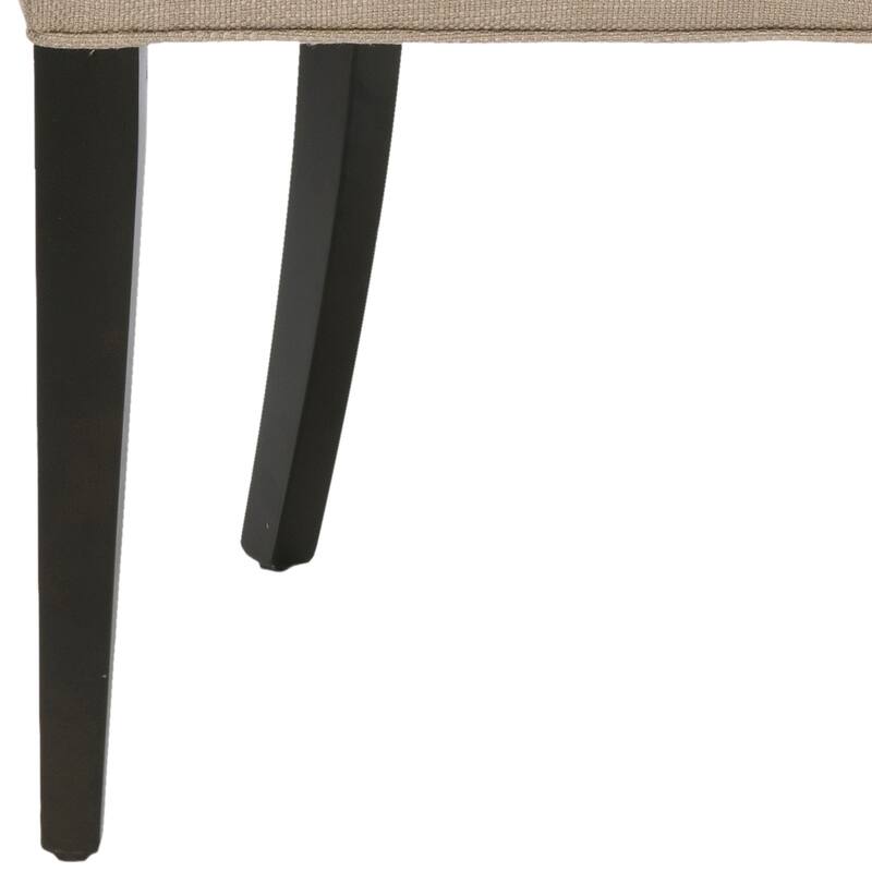SAFAVIEH Adrianna Putty Grey Dining Chair - 22" W x 24" D x 36" H - 22"W x 24"D x 36"H