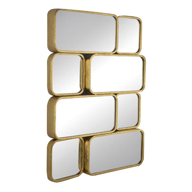 32" Rectangle Wall Decor Mirror with Metal Framed - Gold
