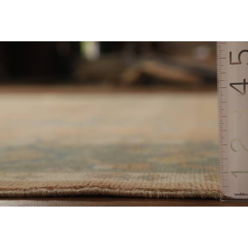 Hand Knotted Oriental 100% Wool Carpet Transitional All-Over Coral Oushak Area Rug - 10' 1'' X 8' 2''