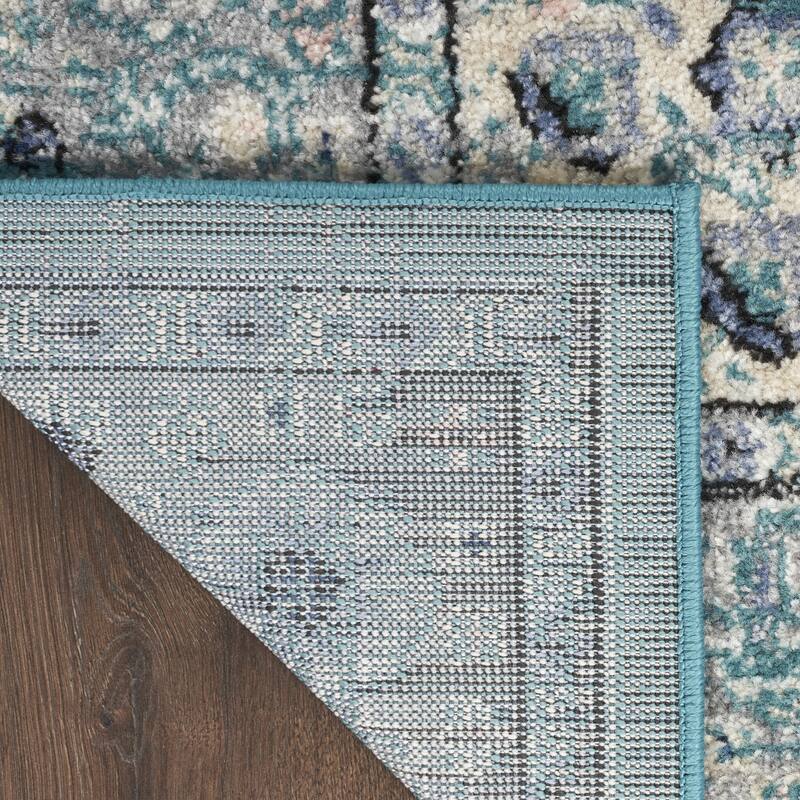HomeRoots Oriental Bohemian Runner Area Rug - 120.00 in. x 26.00 in. x 0.50 in.