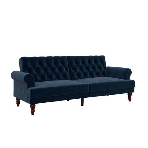 The Novogratz Upholstered Cassidy Futon Convertible Couch