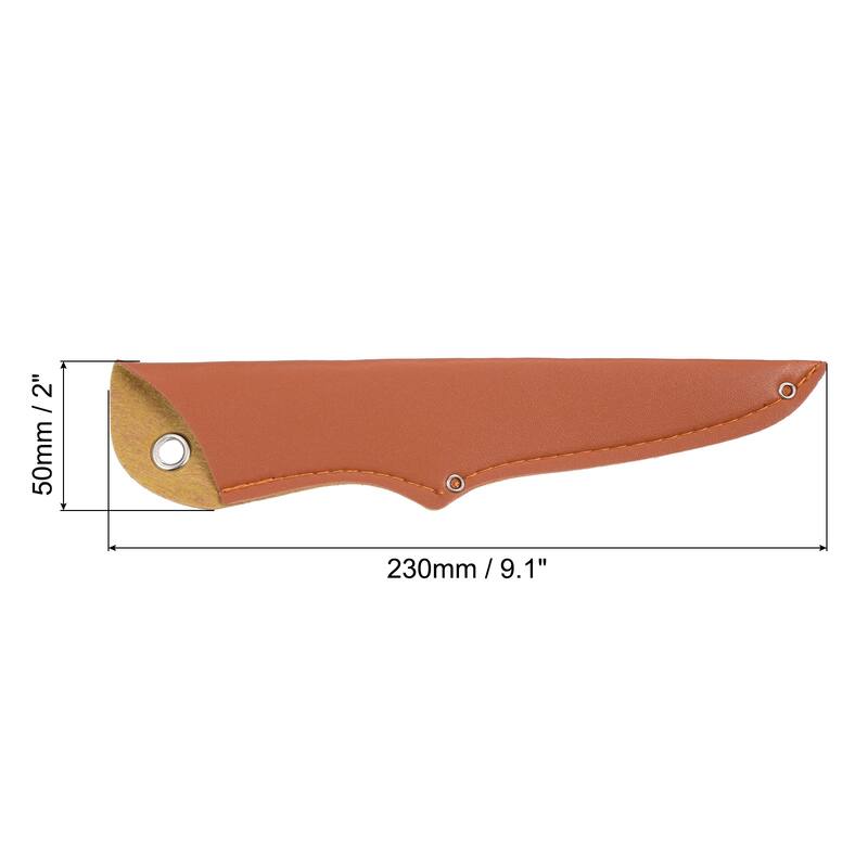PU Leather Chef Knife Sheath, Knife Cover Sleeves for Kitchen, Brown - 9 inch, 2 Pcs