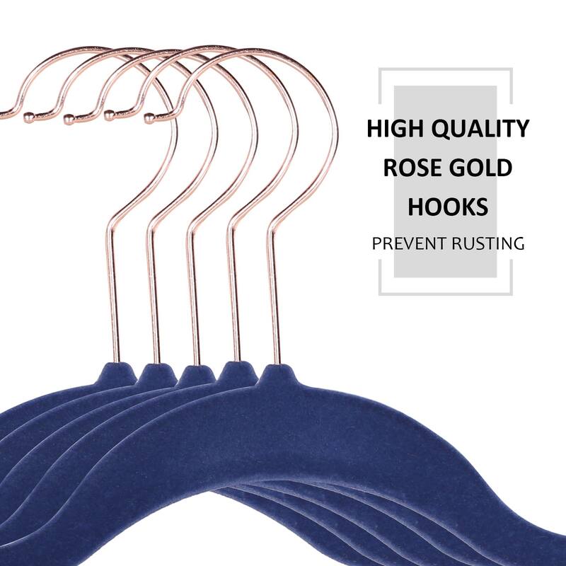 VECELO Mackaylee Velvet Hangers, Non Slip Standard Clothes Hanger Set, Heavy Duty Ivory Hangers(30/50/60/100 Pack)