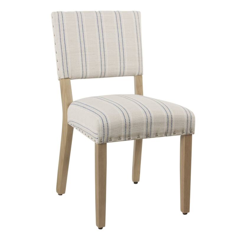 Oak/Multicolor Fabric Upholstered Wood Frame Dining Chair, Sturdy Dining Chair for Dining Rooms - 22.75