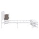 preview thumbnail 9 of 8, White Kids Metal Twin Bed Platform Bed with Two-Tier Storage Shelves,Cabinet