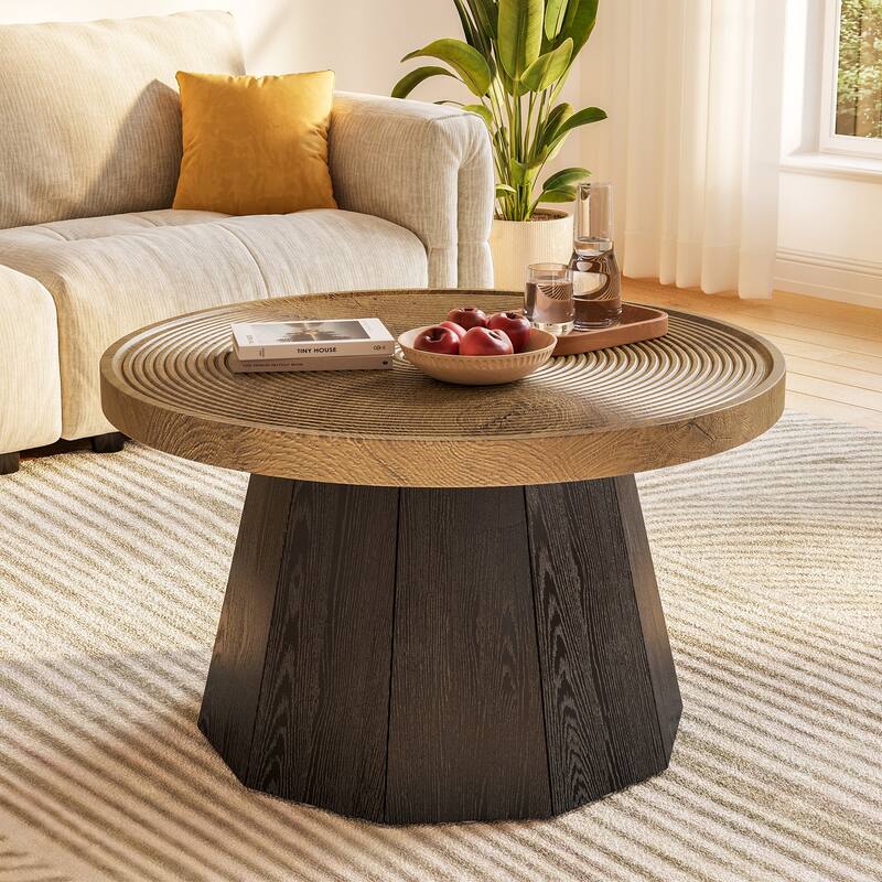Round Coffee Table - MDF - Brown