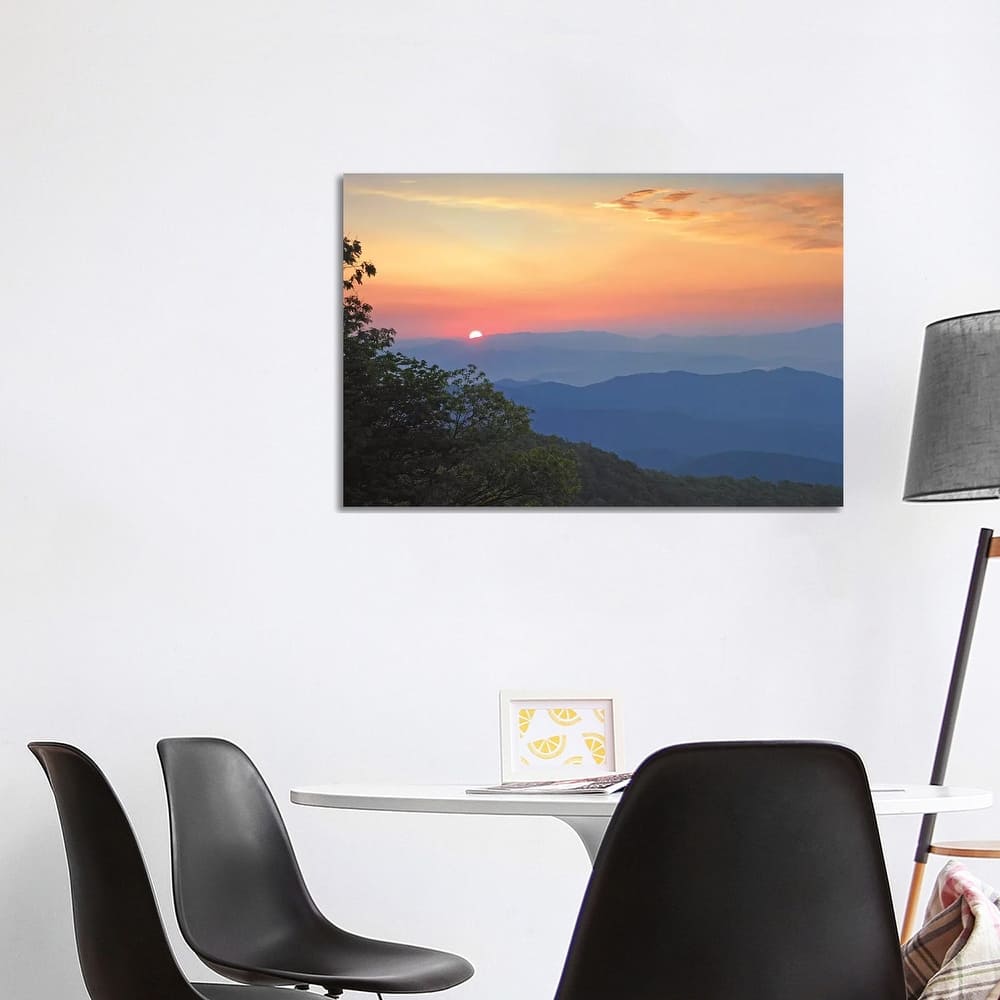 iCanvas "Sunset Over The Pisgah National Forest From The Blue Ridge Parkway, North Carolina I" by Tim Fitzharris Canvas Print
