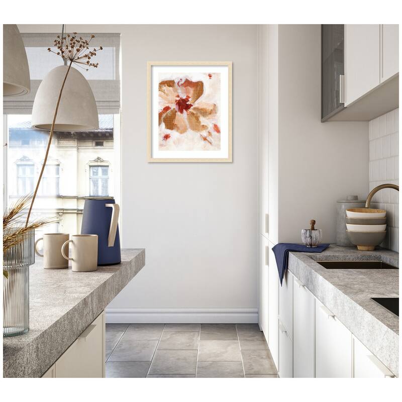 Kate and Laurel Framed Art Painterly Brown Blossom ll by Nikita Jariwala