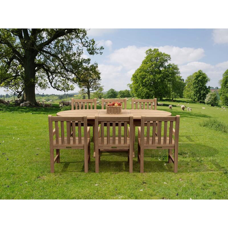 Hyde Park Natural Teak Dining Table Set