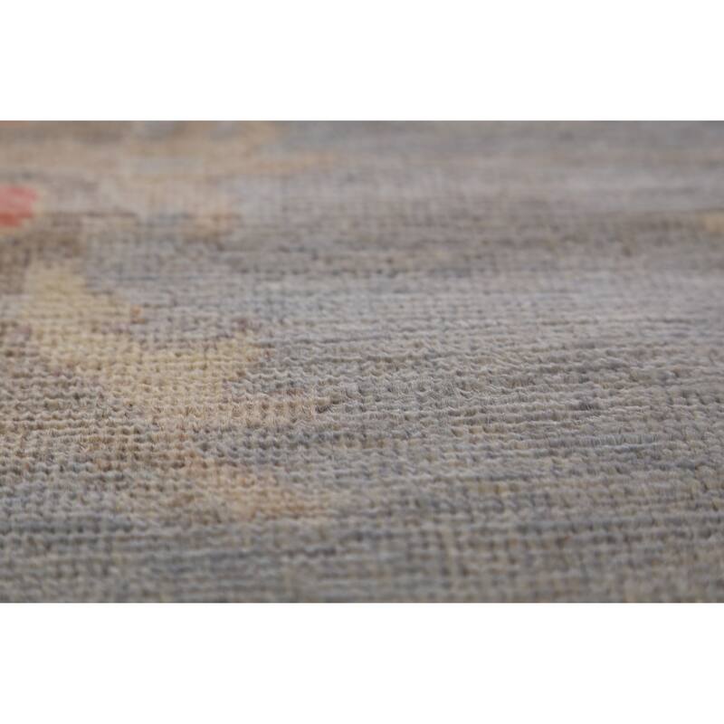 Hand Knotted Oriental 100% Wool Carpet Transitional All-Over Navy Blue & Blues Oushak Area Rug - 10' 0'' X 8' 1''