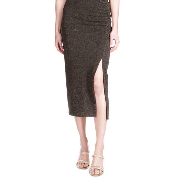 michael kors ruched midi dress Michael Michael Kors Ruched Midi Dress | Black