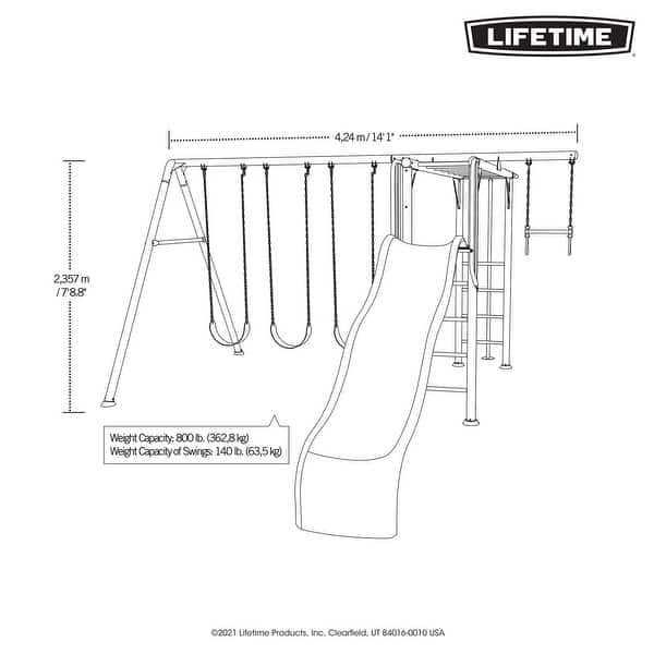 Lifetime Monkey Bar Adventure Swing Set (Earthtone) Bed Bath & Beyond