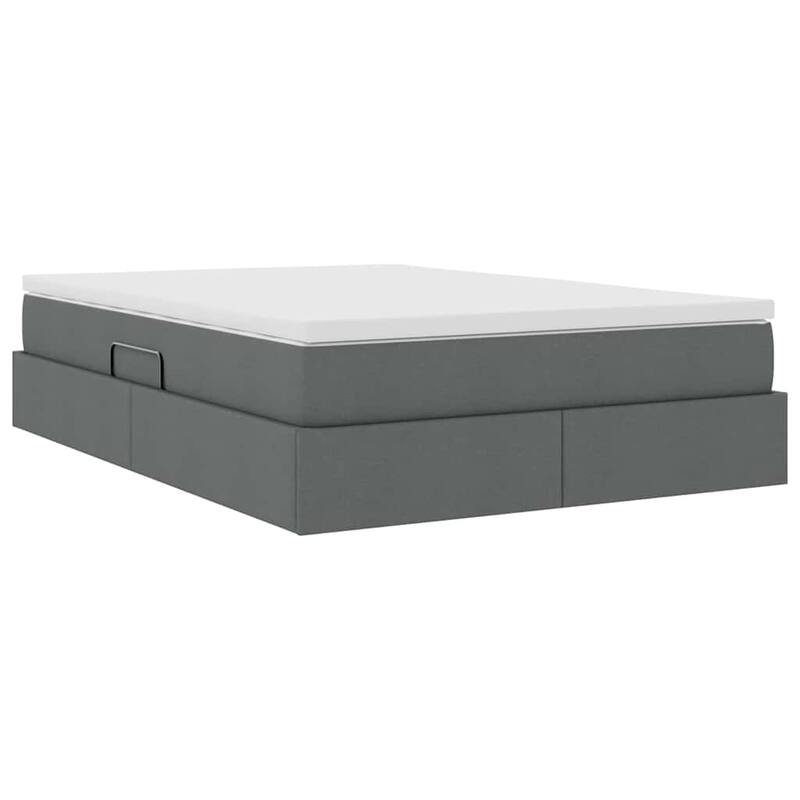 vidaXL Storage Bed with Mattress in Polyester