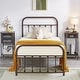 preview thumbnail 13 of 20, VECELO Modern Metal Platform Kids Bed Frame,Twin Size Bed Set of 2