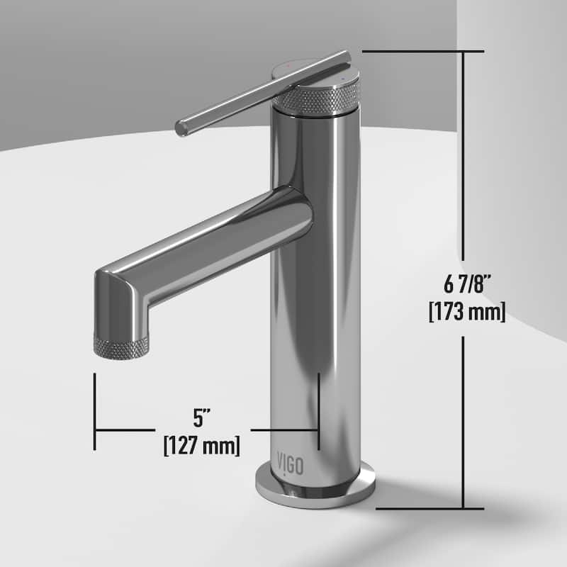 VIGO Sterling 7" H Single Handle Single Hole Bathroom Faucet