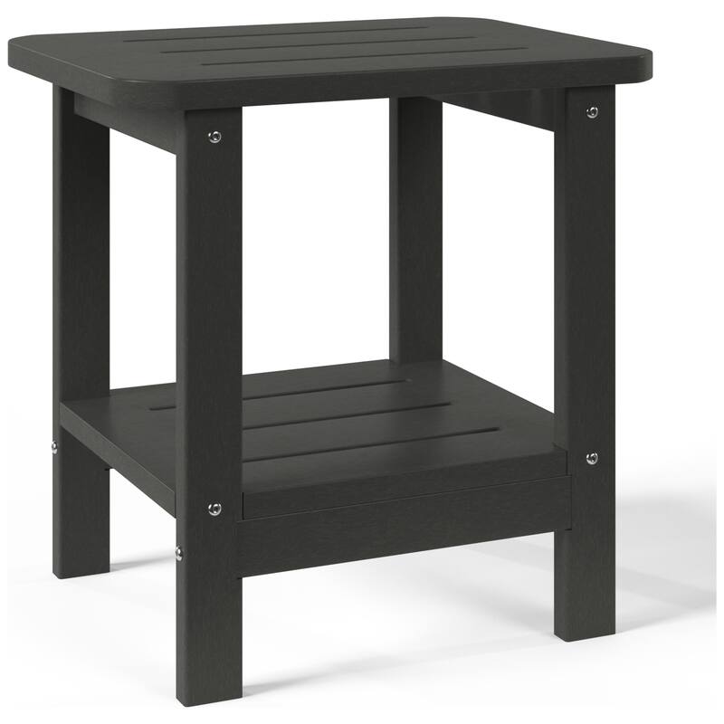 Brighton Outdoor Poly Two Shelf Side Table