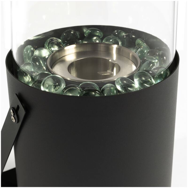 Black Ethanol Fire Pit, Tabletop Fire Pit, Mini Fire Pit, Portable Fireplace for Indoor & Garden