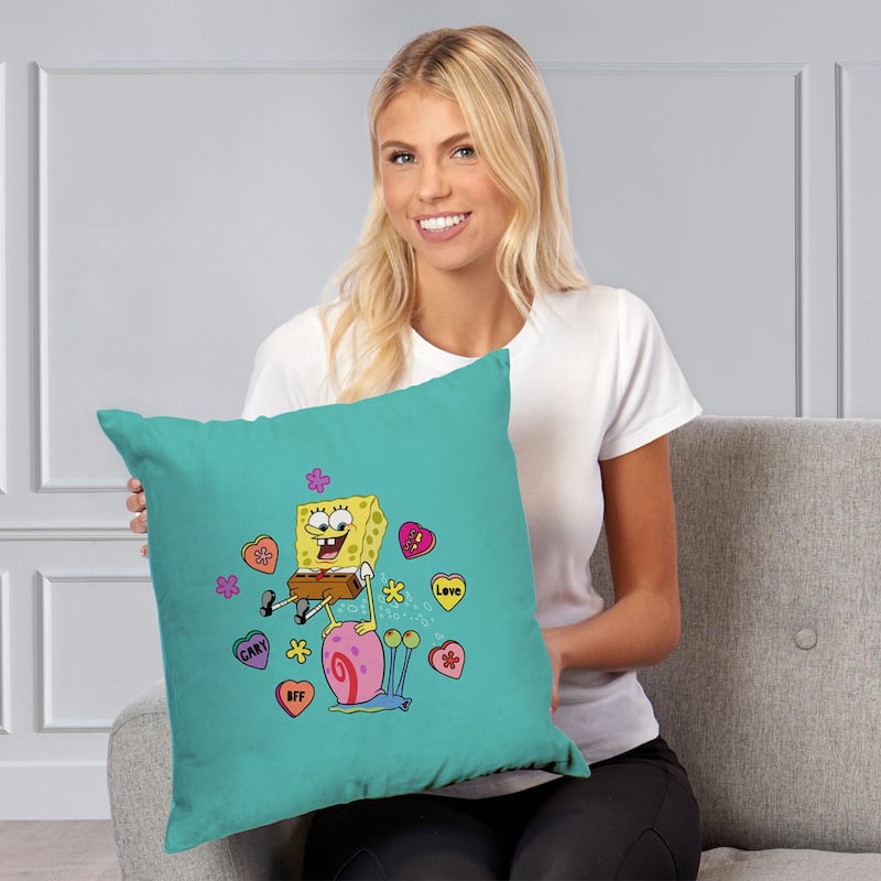 Nickelodeon Spongebob Valentine's Day 18 Inch Throw Pillow