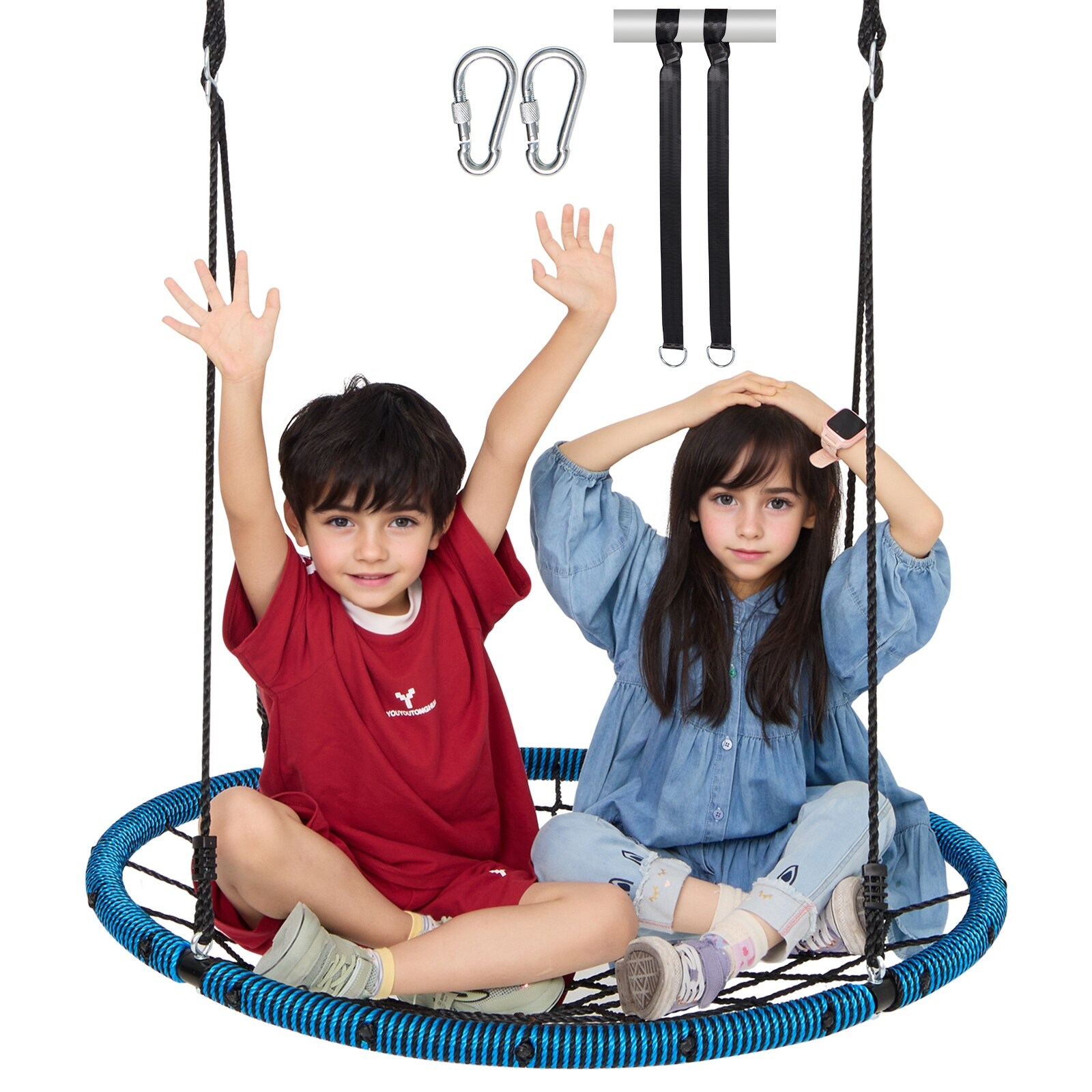 VEVOR Spider Web Saucer Swing, 40 Inch Round Swings for Kids