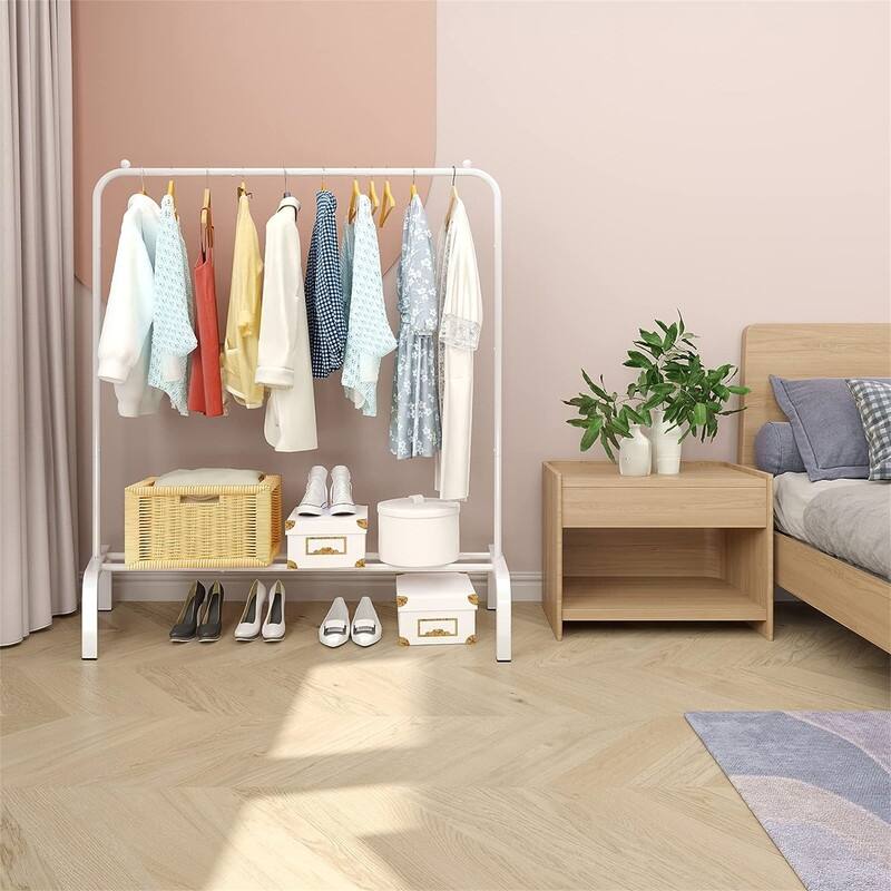 Metal Clothing Racks - 15.75"D x 43.31"W x 59.06"H