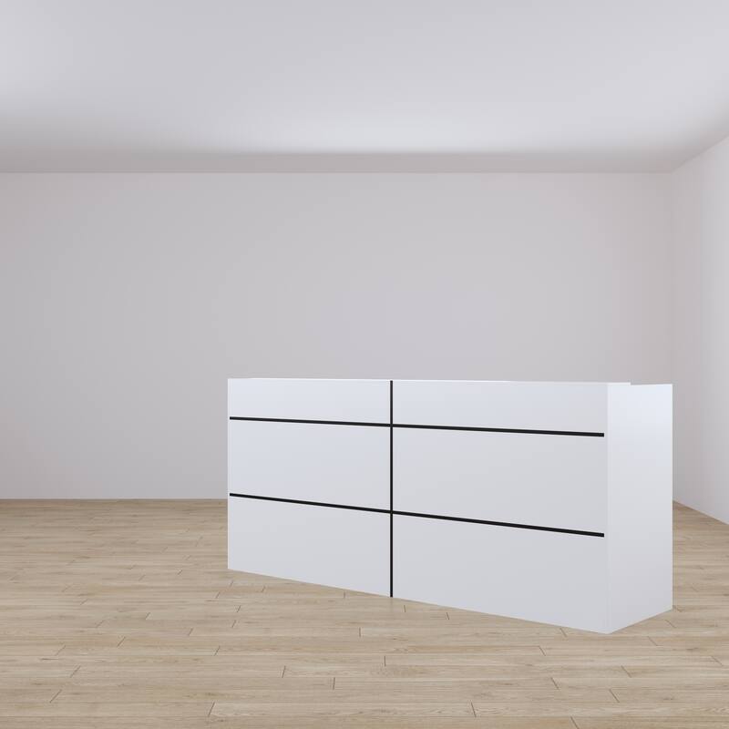 Reception Desk,Transaction Counter Top, Laminate Desktop, Front Table