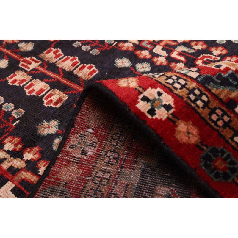ECARPETGALLERY Hand-knotted Andelz Dark Navy, Red Wool Rug - 3'11 x 6'2