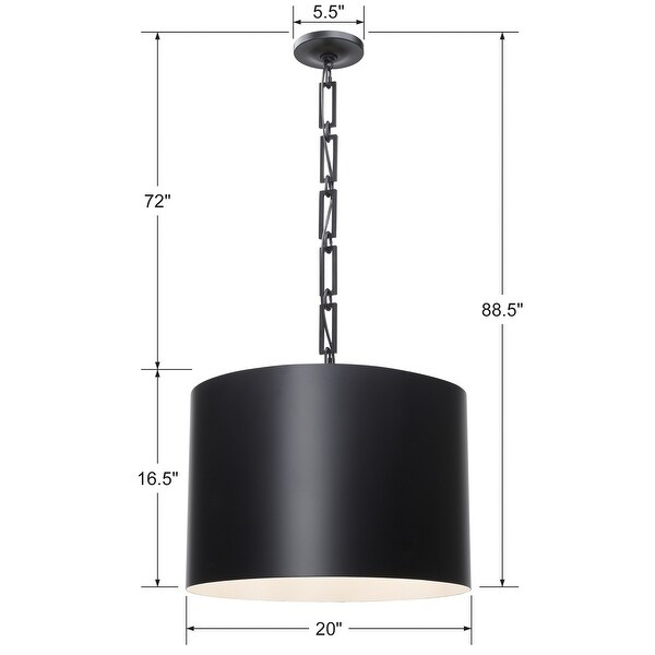 Brian Patrick Flynn for Crystorama Alston 6 Light Matte Black