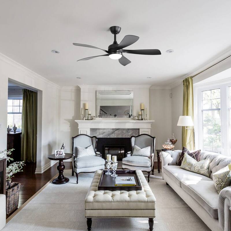 Sofucor 38"/52" Farmhouse Style Wood Walnut / ABS Blades Ceiling Fan With Lights and Remote Control, Dimmable LED Optional