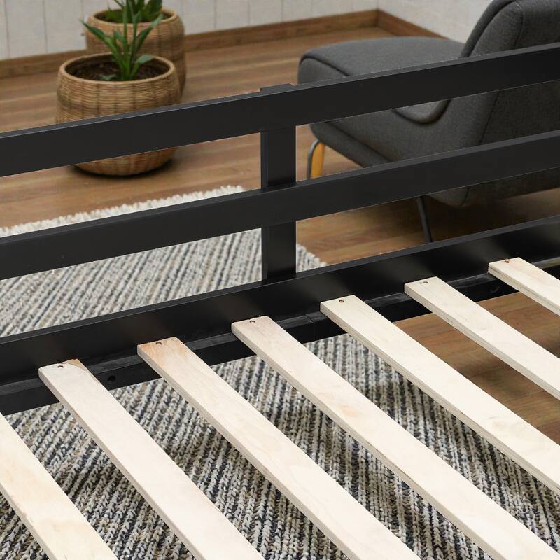 Full Size Wood Loft Bed with Desk, Open Wardrobe and Shelves, RGB LED Light, USB Ports and Power Outlets