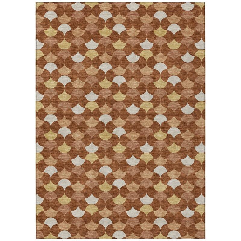 Machine Washable Indoor/ Outdoor Modern Osage Chantille Rug