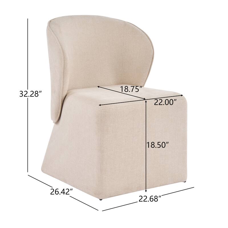 Christopher Knight Home - Eddie Modern Block Silhouette Upholstered Dining Chair with Metal Frame, Versatile Home Use