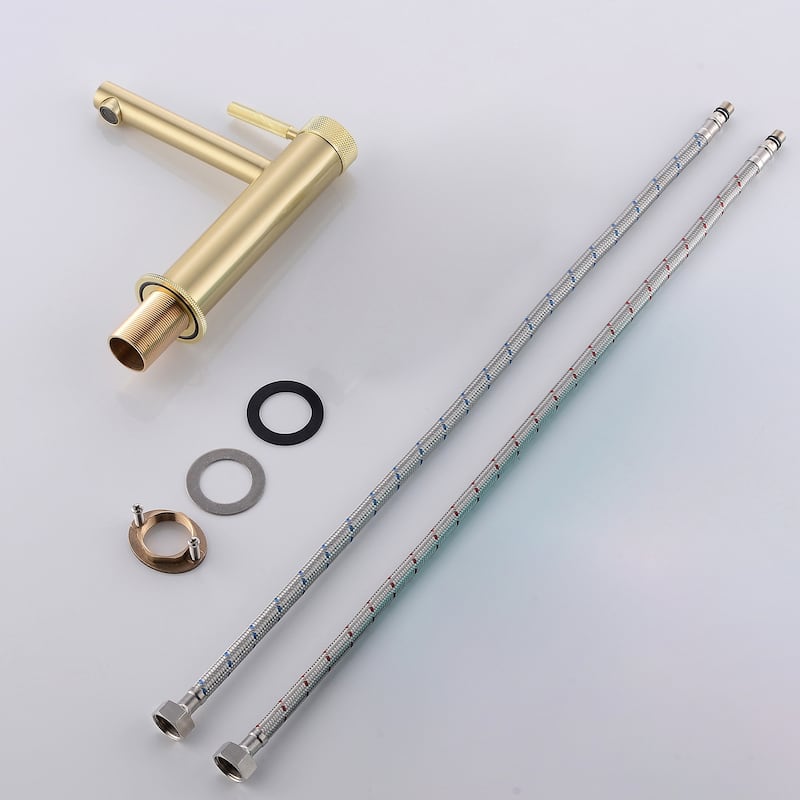 7.13"H Solid Brass Single-handle Bathroom Sink Faucet