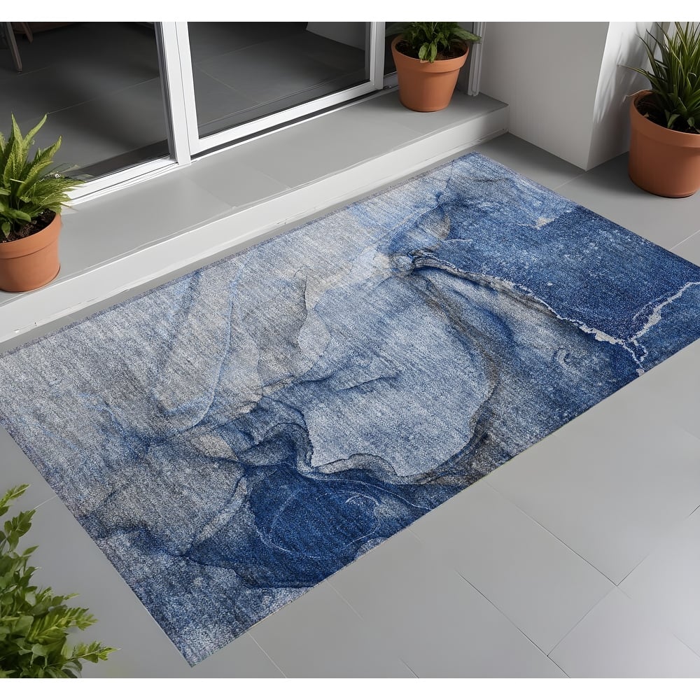 Fami Artistic Abstract Weather Resistant Versatile Elegance Outdoor Rug