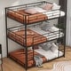 preview thumbnail 8 of 8, Full Steel Triple Bunk Bed with Guardrails, Ladders, Convertible