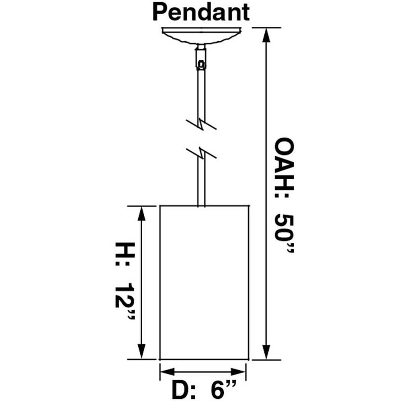 Volume Lighting Single Light 6" Wide LED Outdoor Mini Pendant