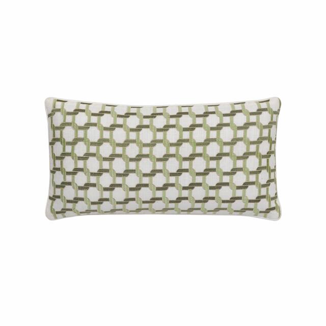 Madura Geometric Embroidered Throw Pillow