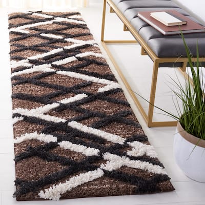 SAFAVIEH Hi-Lo Shag Vyda Modern 1.6-inch Thick Rug