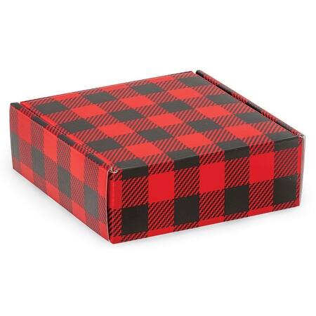 Shop Pack Of 6 6 X 6 X 2 Christmas Buffalo Plaid Gourmet Auto