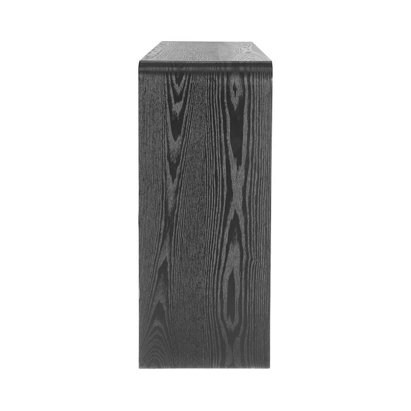 Modern 59" Console Table with 3 Drawers, Vertical Slats and Round Edge Design for Entryway or Hallway