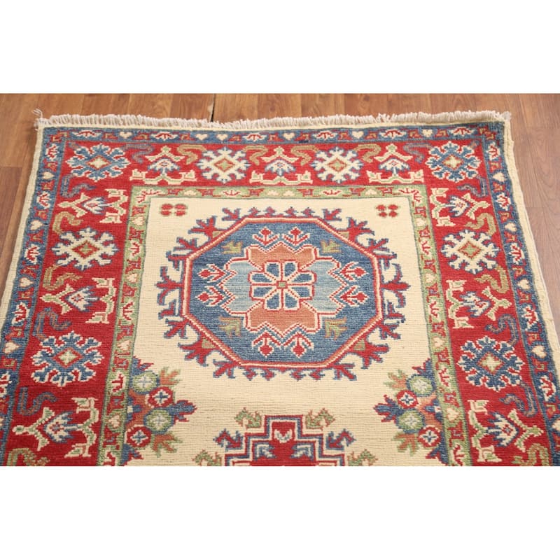 Kazak Runner Rug Handmade Hallway Wool Carpet - 2'10" x 25'6"