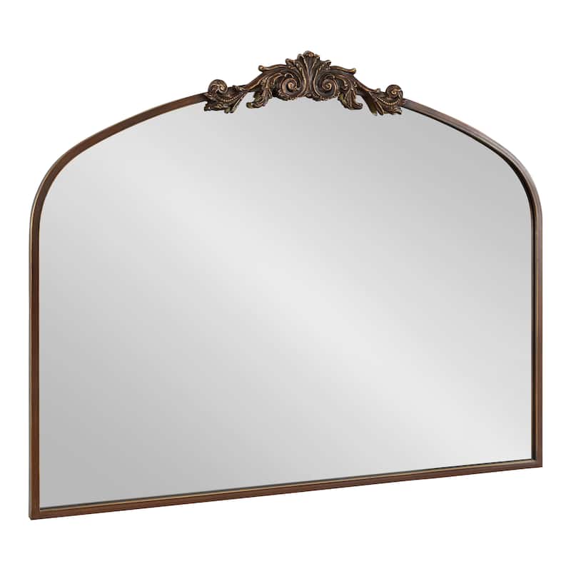 Kate and Laurel Arendahl Traditional Baroque Arch Wall Mirror - 36x29 - Bronze