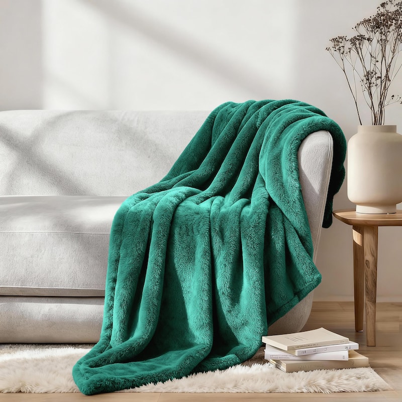 Superior Solid Fluffy Fleece Blanket, Plush and All Season