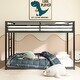 preview thumbnail 14 of 23, Twin Over Twin Metal Bunk Bed with Reversible Ladder, Full-Length Guardrails, Sturdy Square Tube Frame