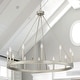 preview thumbnail 39 of 37, The Gray Barn Highclere 12-light Wagon Wheel Chandelier - 40"x40"x35.93" Antique Silver