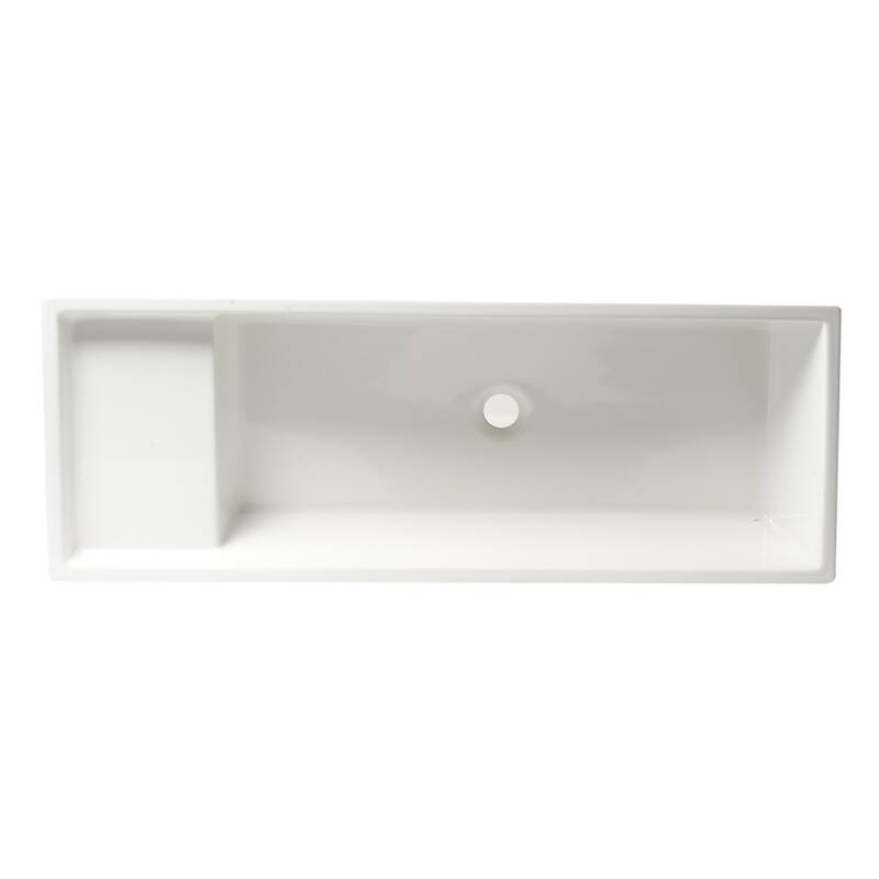 ALFI brand AB39TR 39" White Above Mount Fireclay Bathroom Trough Sink
